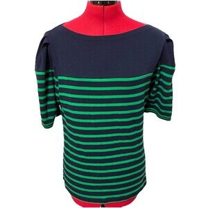 Lauren Ralph Lauren Women’s Blue And Green Top Size Large